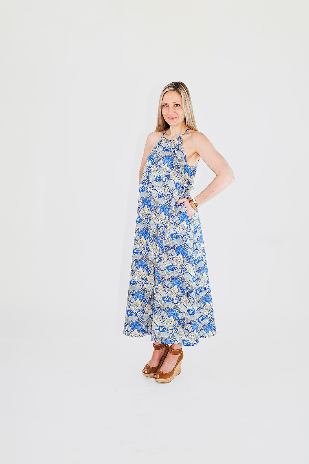 Dunes Halter Dress - Coastal Brahmin