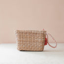 Mini Woven Pouch with Wristlet and Embroidered Lobster – Artisan Wristlet
