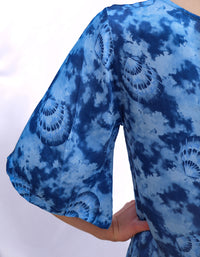 Indigo Kaftan in Modal Satin