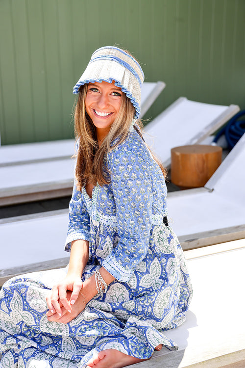Coastal Blues Kaftan - Coastal Brahmin