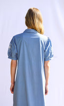Watch Hill Cotton Poplin Dress - Blue Pre-Order for Mid June Delivery