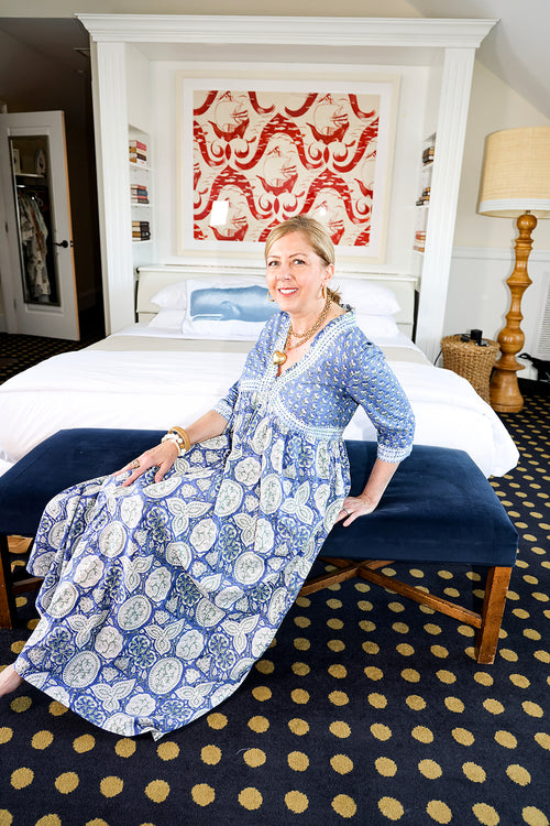 Coastal Blues Kaftan - Coastal Brahmin