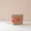 Mini Woven Pouch with Wristlet and Embroidered Lobster – Artisan Wristlet