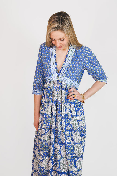 Coastal Blues Kaftan - Coastal Brahmin