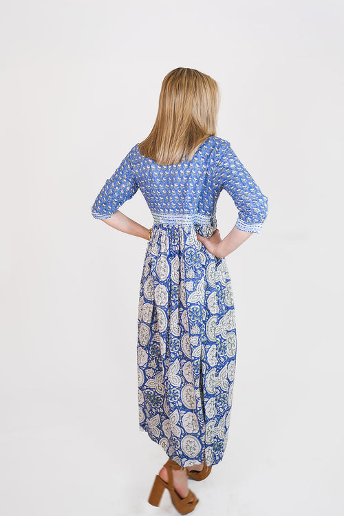 Coastal Blues Kaftan - Coastal Brahmin