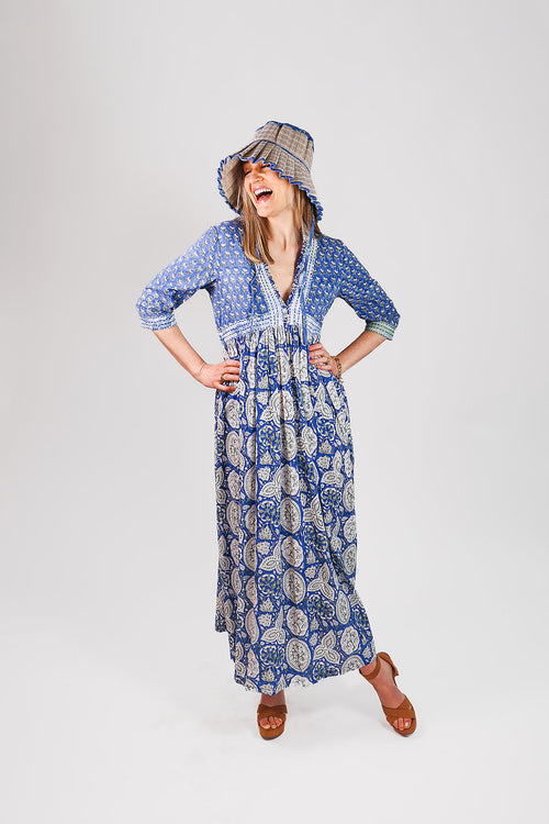 Coastal Blues Kaftan - Coastal Brahmin