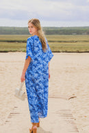 Indigo Kaftan in Modal Satin