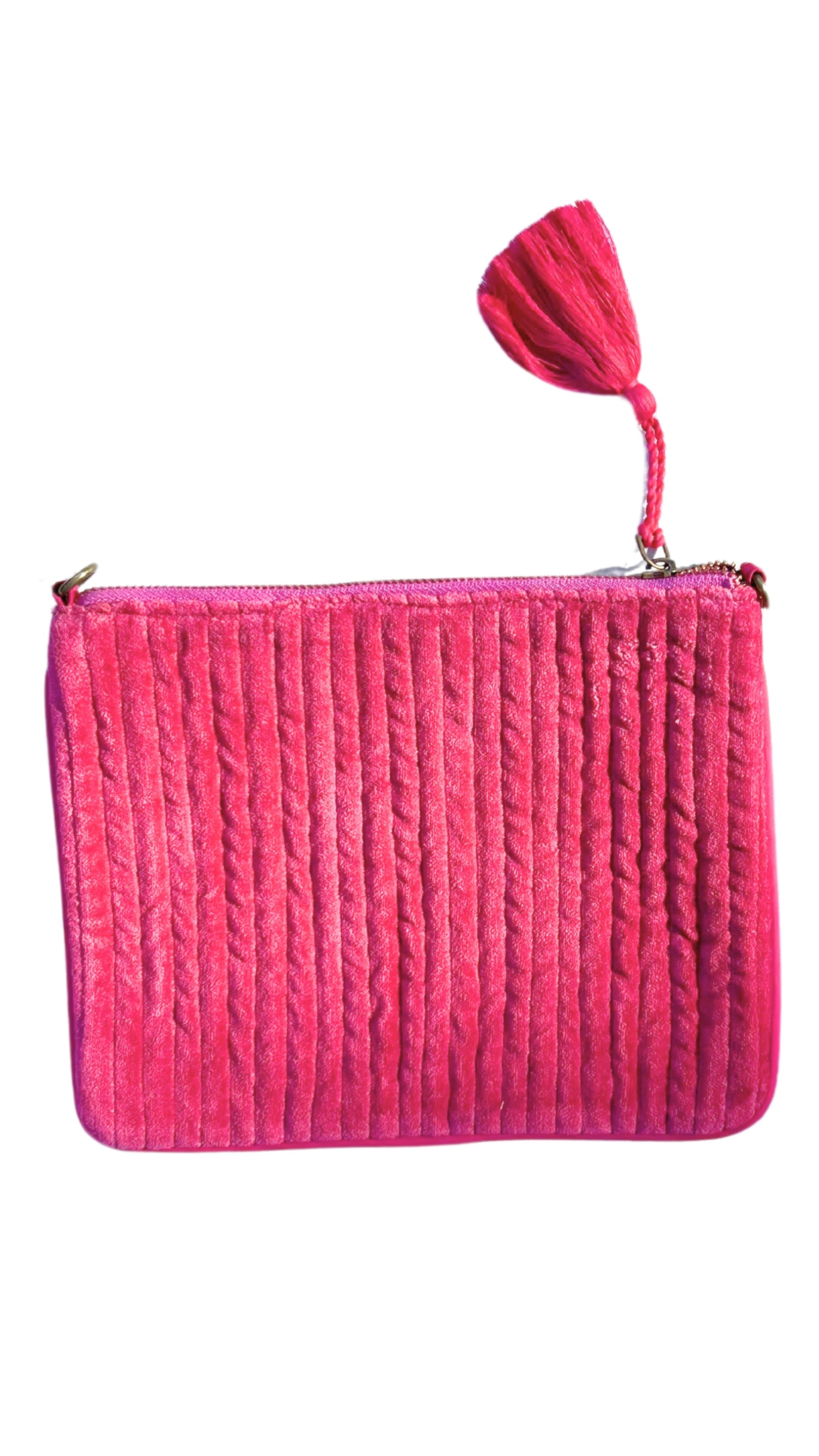 Fushia Velvet Clutch