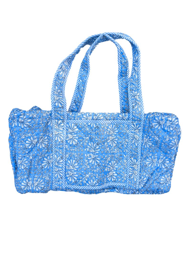 Sac de sport matelassé bleu