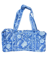 Sac de sport matelassé bleu