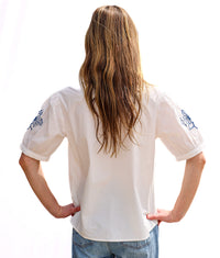 Watch Hill Cotton Poplin Blouse - White