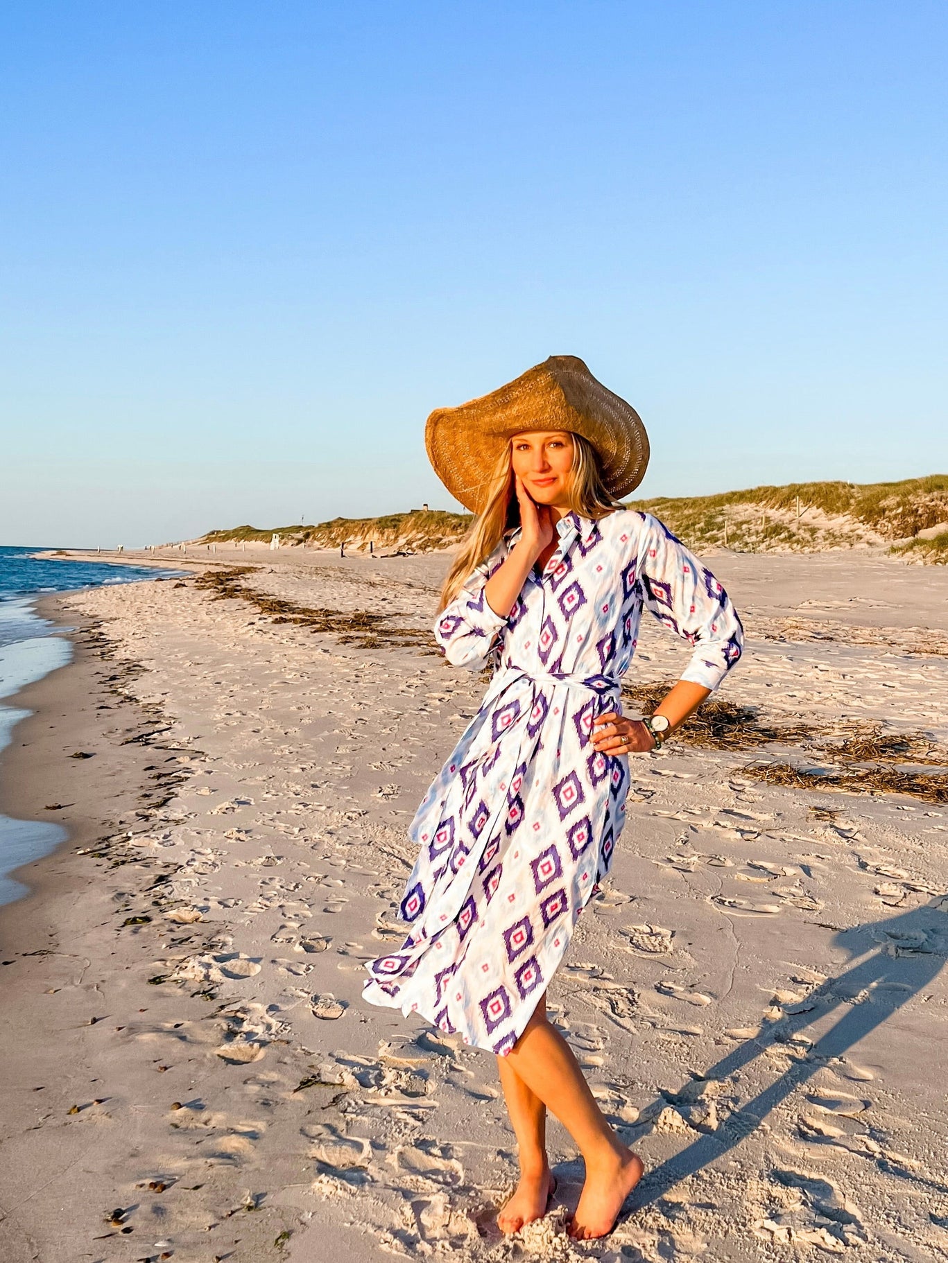 The Jackie Ikat Shirt Dress