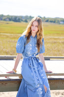 Watch Hill Cotton Poplin Dress - Blue Pre-Order for Mid June Delivery