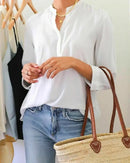 STRAW BAG Handmade with leather, French Market Basket