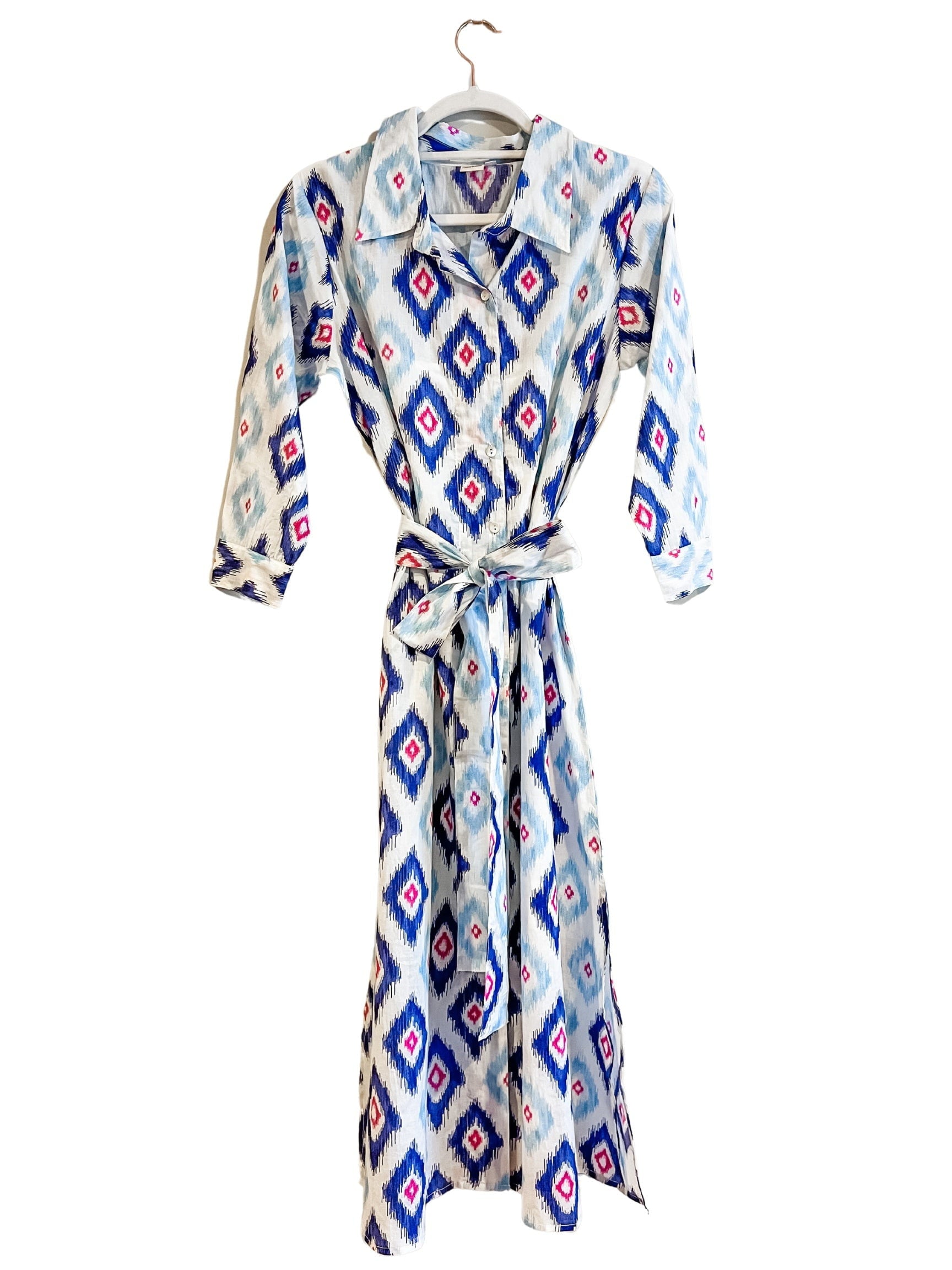 The Jackie Ikat Shirt Dress - Coastal Brahmin