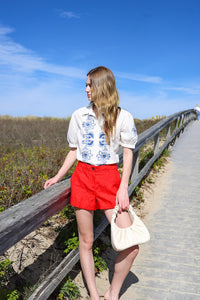 Watch Hill Cotton Poplin Blouse - White
