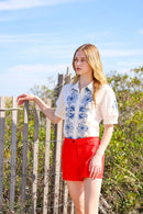 Watch Hill Cotton Poplin Blouse - White