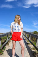 Watch Hill Cotton Poplin Blouse - White