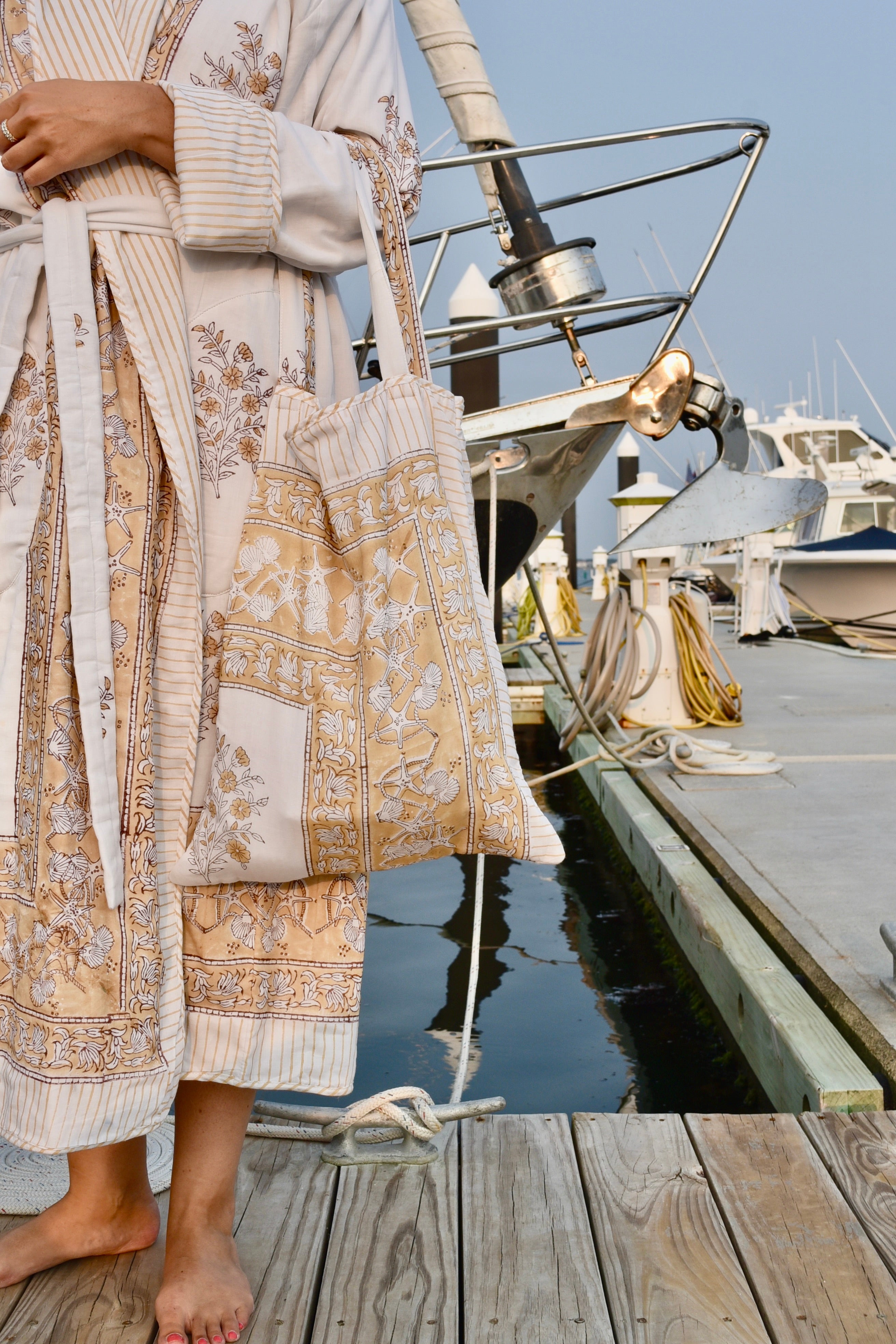 Brewster Quilted Robe - Coastal Brahmin