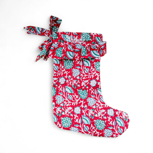 Quilted Holiday Stockings - Coastal Brahmin