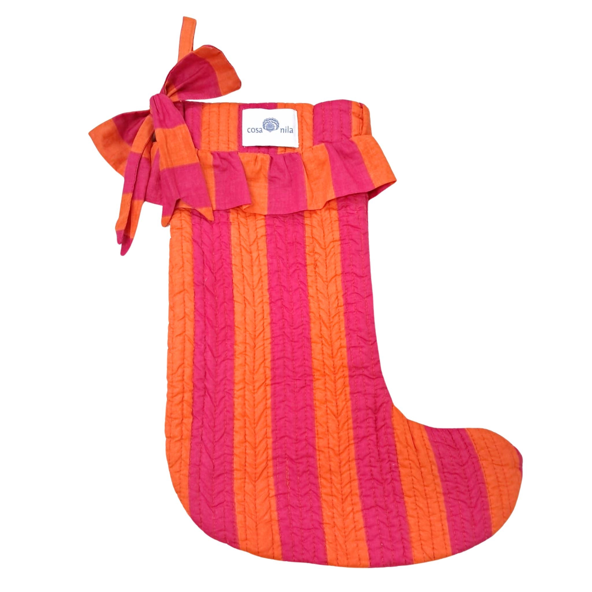 Orange and Fushia Striped