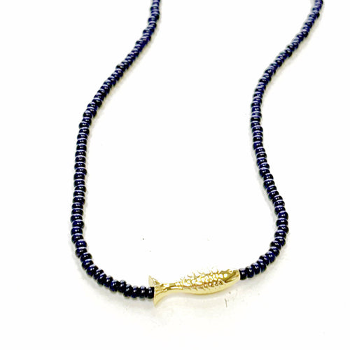 Lucky Fish Beaded Necklace