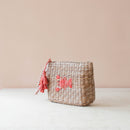 Mini Woven Pouch with Wristlet and Embroidered Lobster – Artisan Wristlet