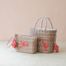 Mini Woven Pouch with Wristlet and Embroidered Lobster – Artisan Wristlet