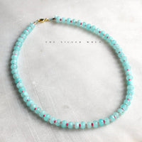 Islands Stone Candy Beaded Necklace, Trendy Colorful Beads