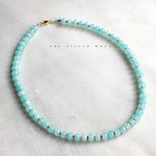 Islands Stone Candy Beaded Necklace, Trendy Colorful Beads