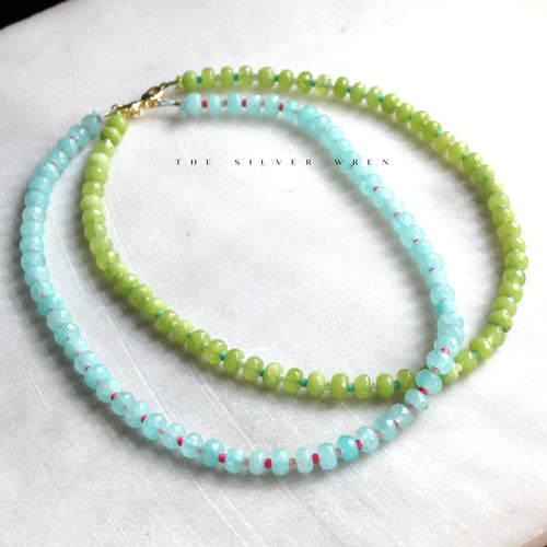 Islands Stone Candy Beaded Necklace, Trendy Colorful Beads