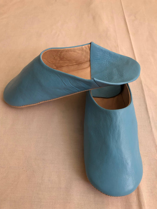 Womens Moroccan Leather Babouche Slippers - Coastal Brahmin