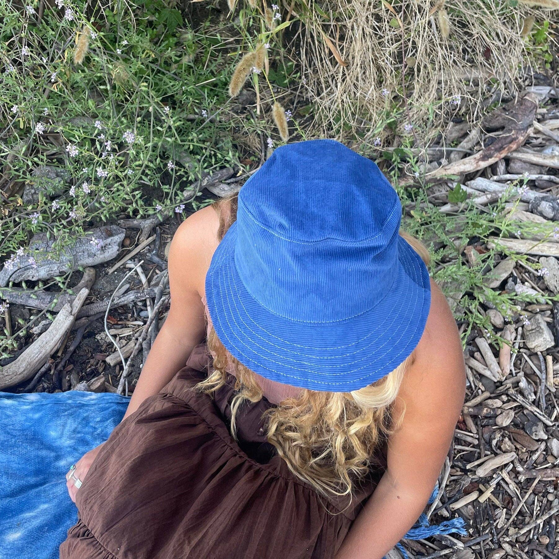 Corduroy Bucket Hat - Pacific Blue